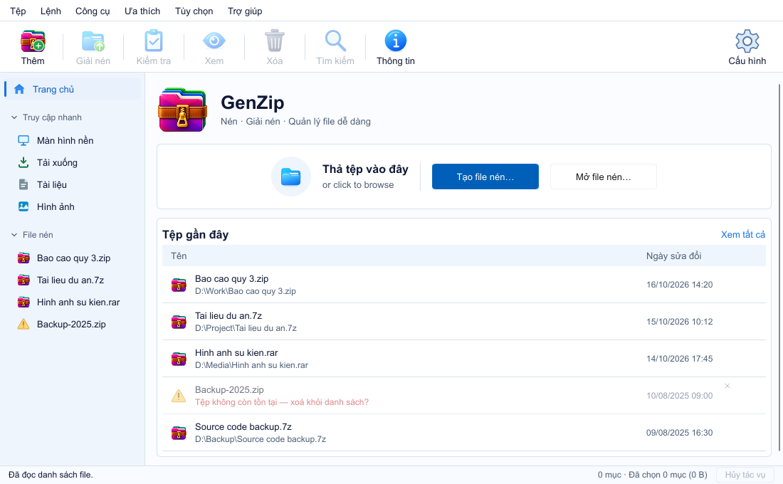 Đặt GenZip làm ứng dụng mặc định và dùng menu chuột phải trên Windows 11